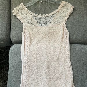 Express Lace Cap Sleeve Top